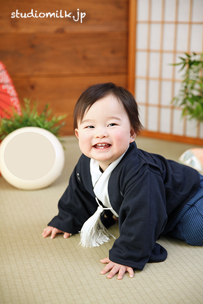 【朝フォト！】１歳お誕生日おめでとう！一升餅と一緒に♪